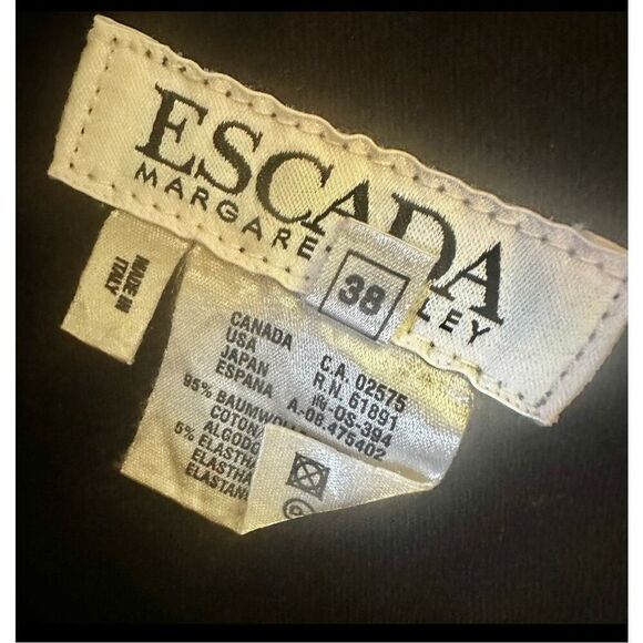 Escada Margaretha Ley black streight pants with gold hardware - Picture 6 of 13